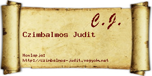 Czimbalmos Judit névjegykártya